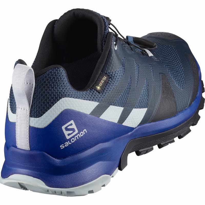 Men's Salomon XA ROGG GTX Hiking Shoes Navy / Black | ABPXVW-921