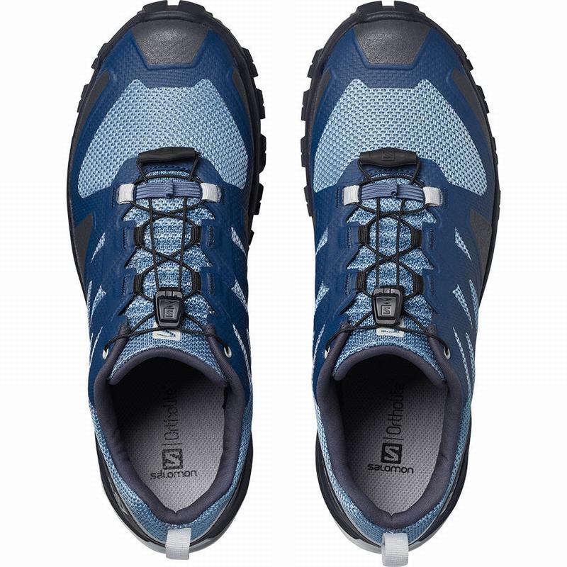 Men's Salomon XA ROGG Hiking Shoes Blue | RPHOBF-214