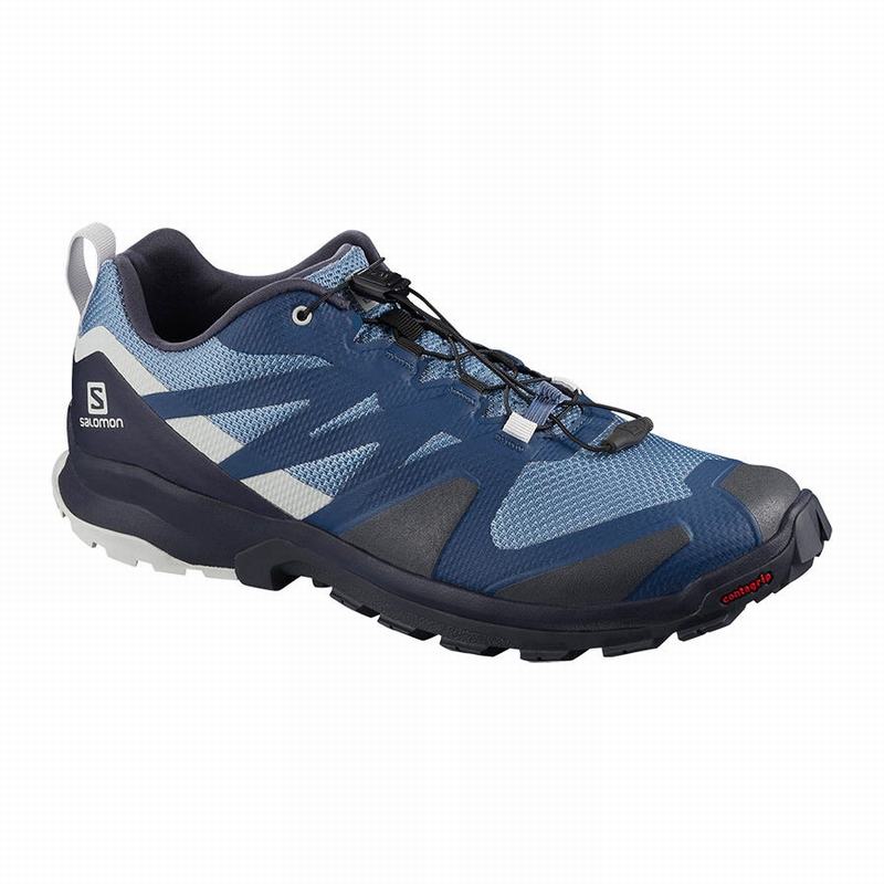 Men\'s Salomon XA ROGG Hiking Shoes Blue | RPHOBF-214