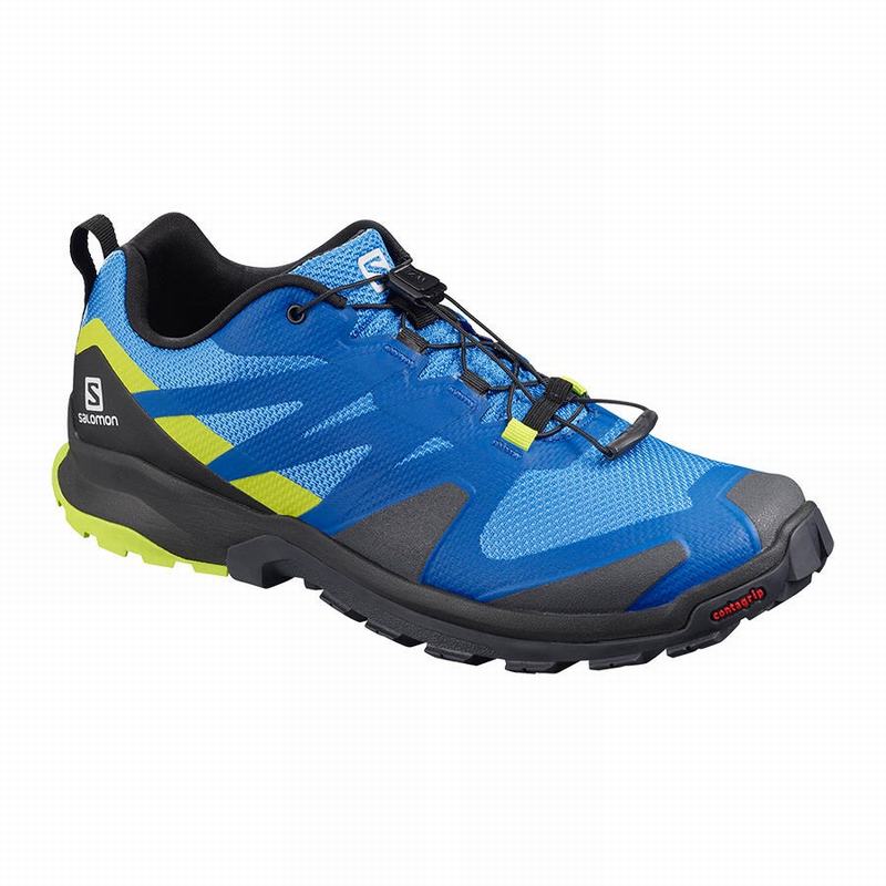 Men\'s Salomon XA ROGG Trail Running Shoes Blue / Black | BADUZX-382