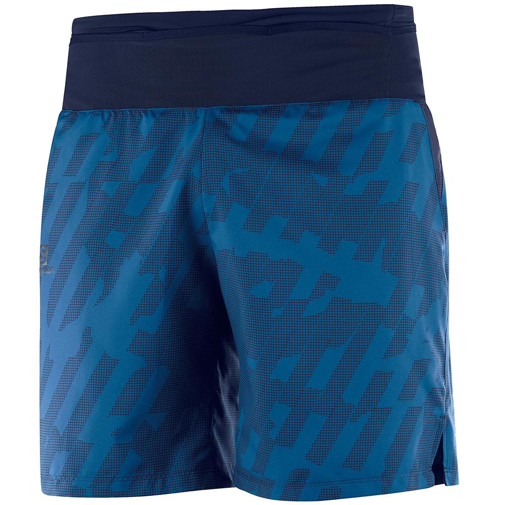 Men\'s Salomon XA TRAINING M Shorts Navy | BDIFTV-619