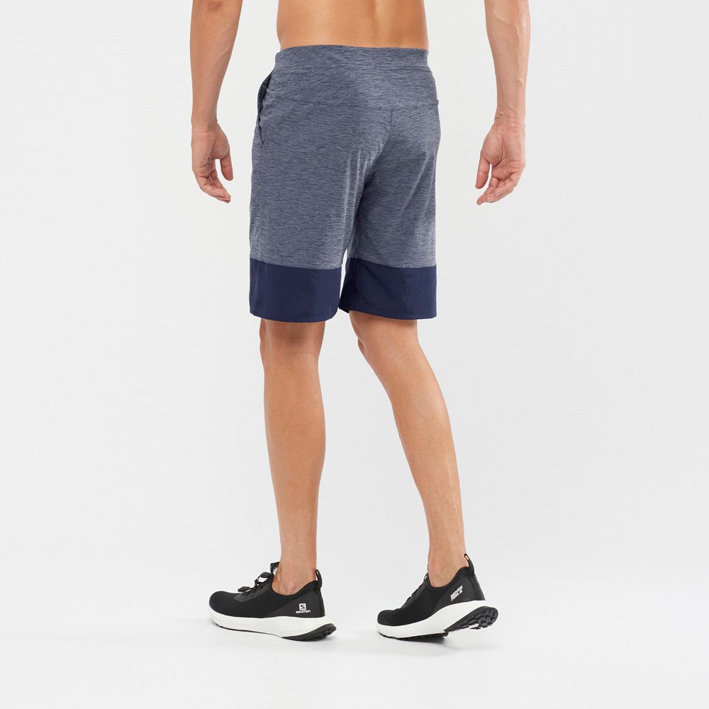 Men's Salomon XA TRAINING Shorts Grey / Navy | IKBAJN-706