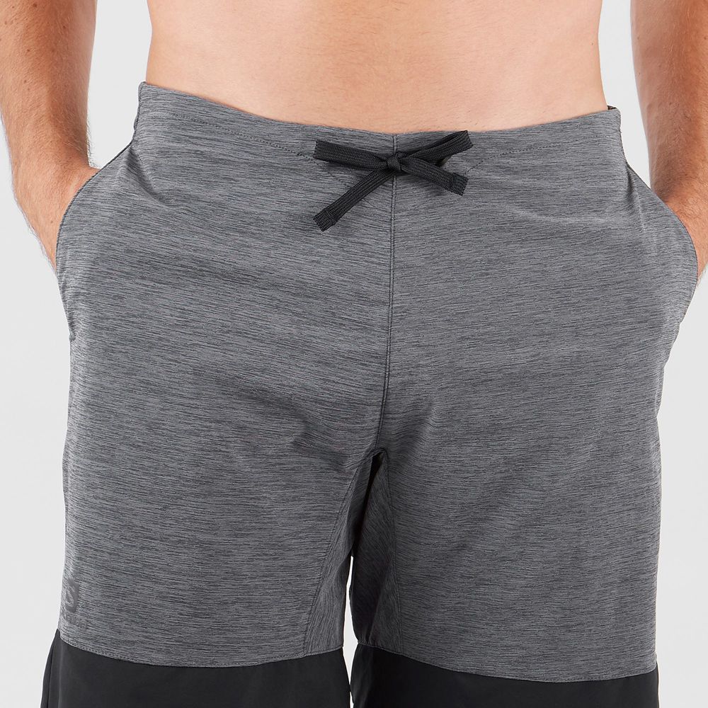 Men's Salomon XA TRAINING Shorts Grey / Black | TRJWLD-952