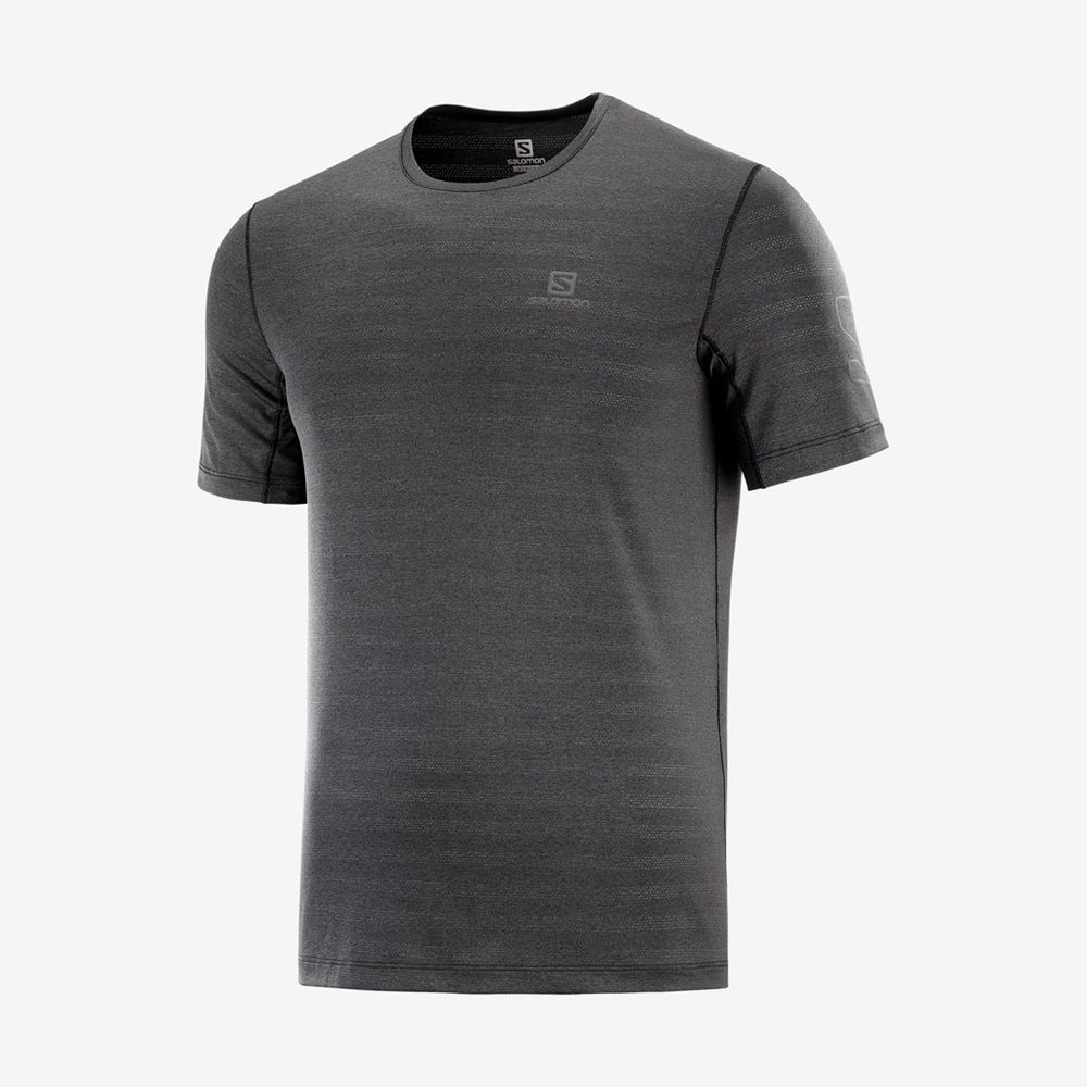 Men's Salomon XA Tops Black | RLABIE-364