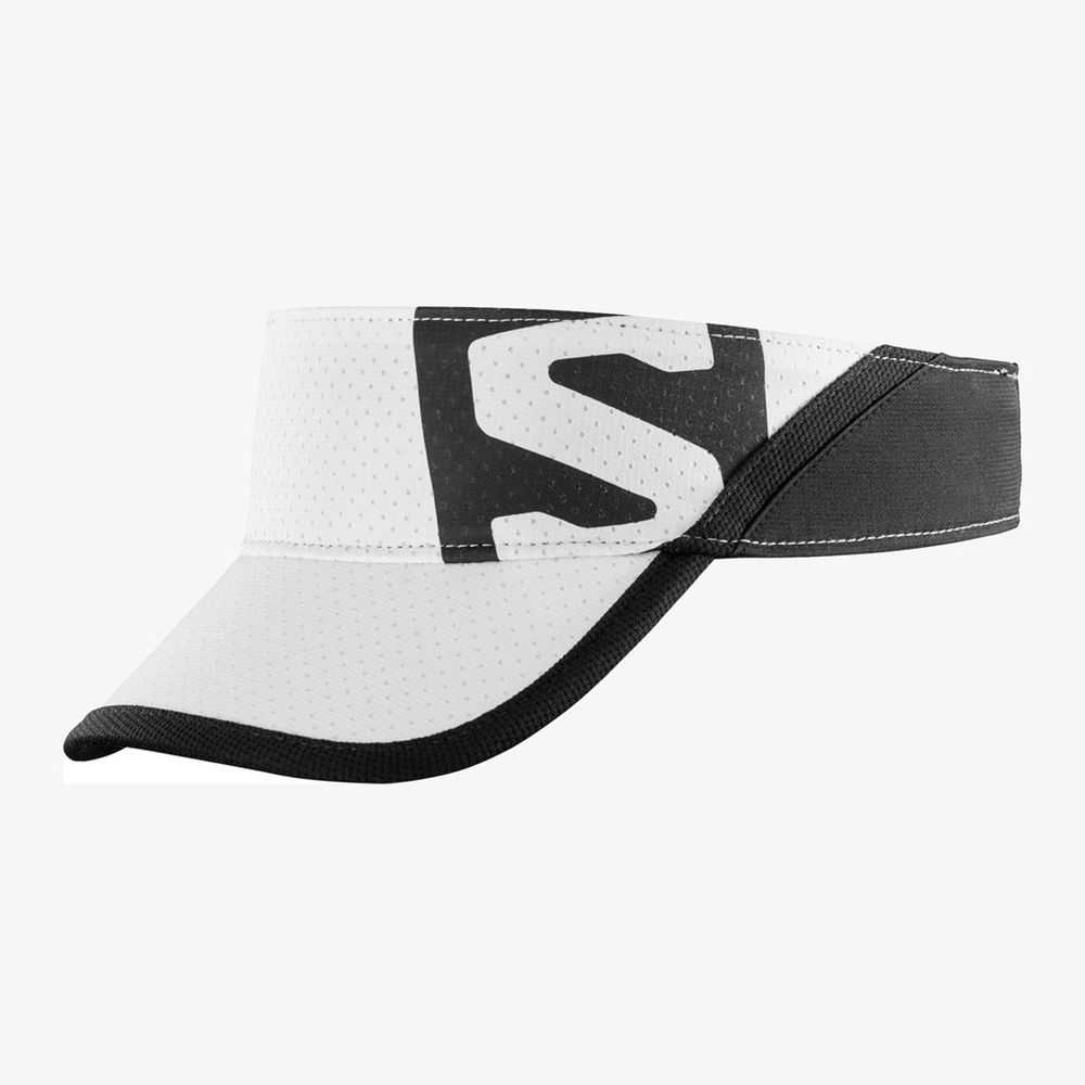 Men's Salomon XA VISOR Visor White / Black | VYHENO-430