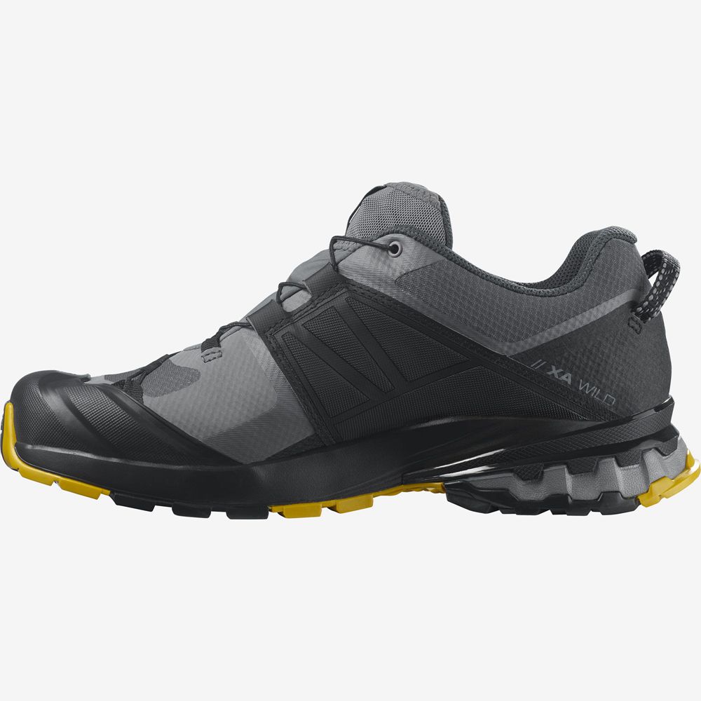Men's Salomon XA WILD GORE-TEX Trail Running Shoes Grey | DQETNC-845