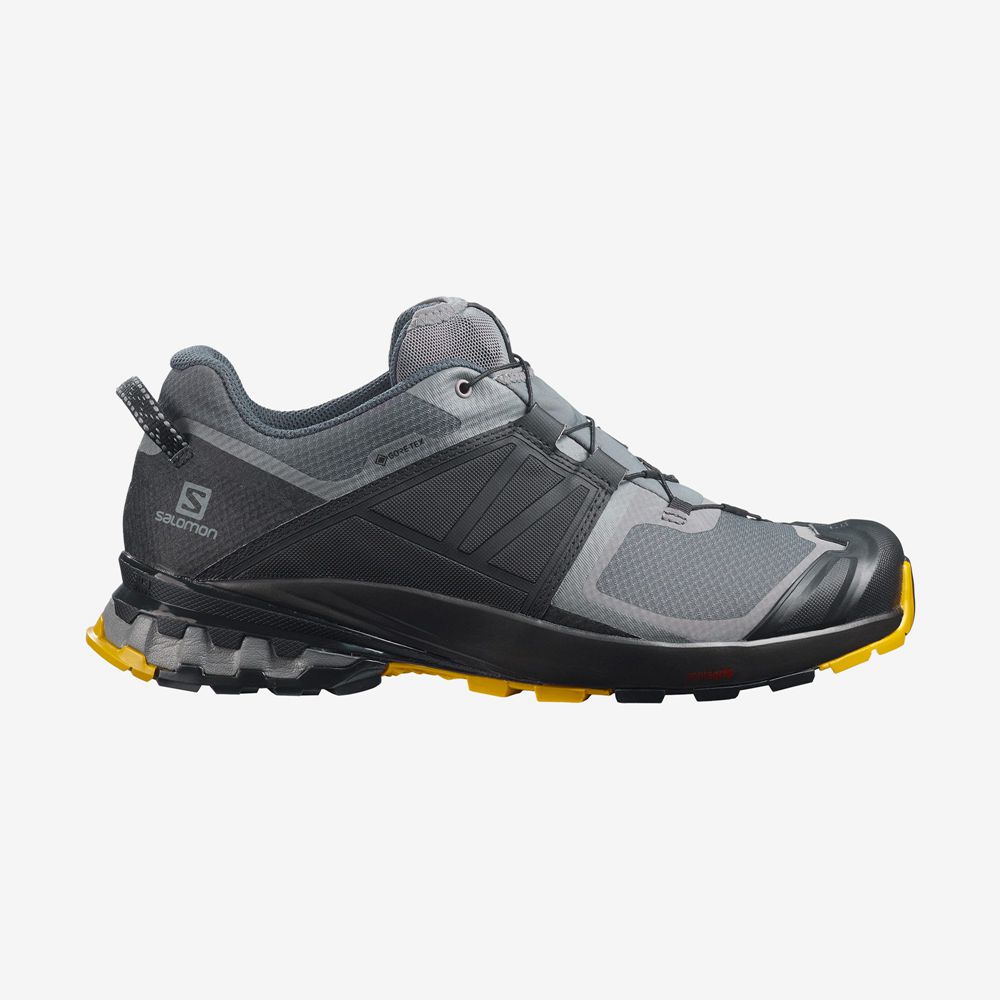 Men\'s Salomon XA WILD GORE-TEX Trail Running Shoes Grey | DQETNC-845