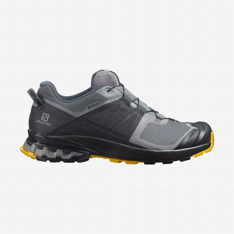 Men\'s Salomon XA WILD GORE-TEX Trail Running Shoes Black | DXAUEJ-627