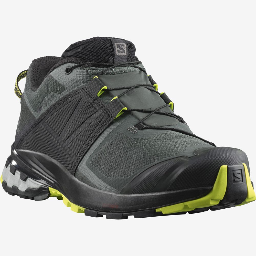 Men's Salomon XA WILD GORE-TEX Trail Running Shoes Green | EOSCTR-798