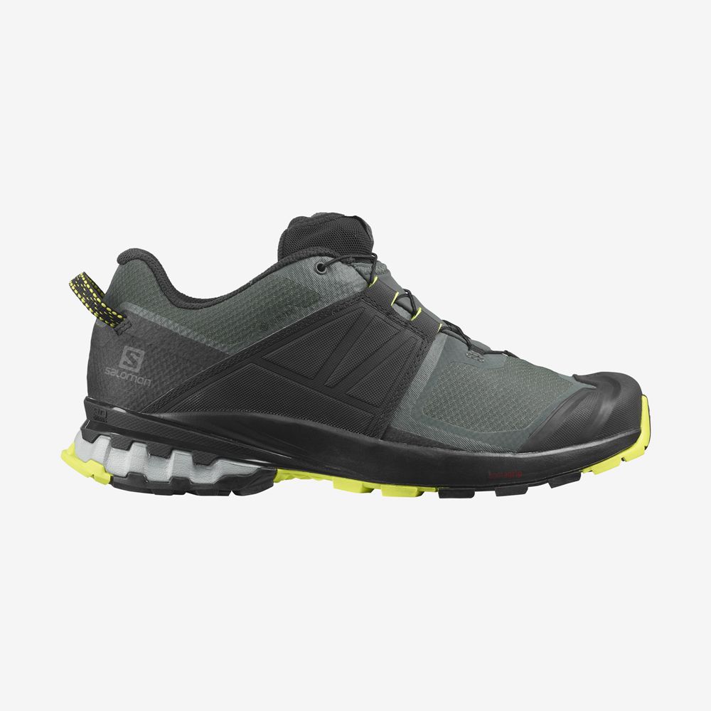 Men\'s Salomon XA WILD GORE-TEX Trail Running Shoes Green | EOSCTR-798