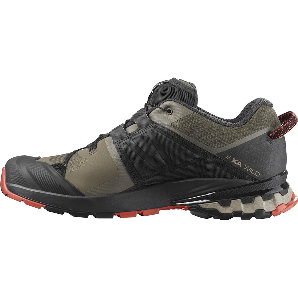 Men's Salomon XA WILD Trail Running Shoes Black | VJPNQY-478