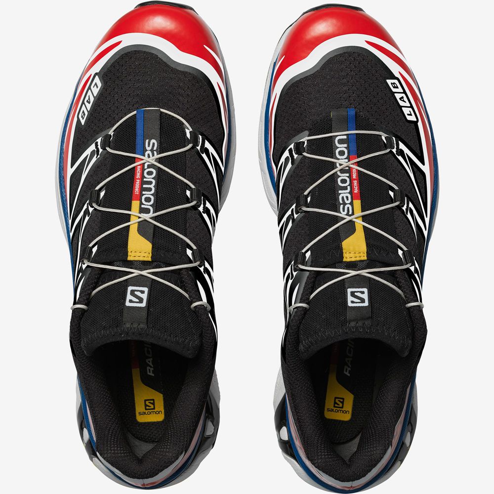 Men's Salomon XT-6 RACING Sneakers Black / White | QUBYHN-468