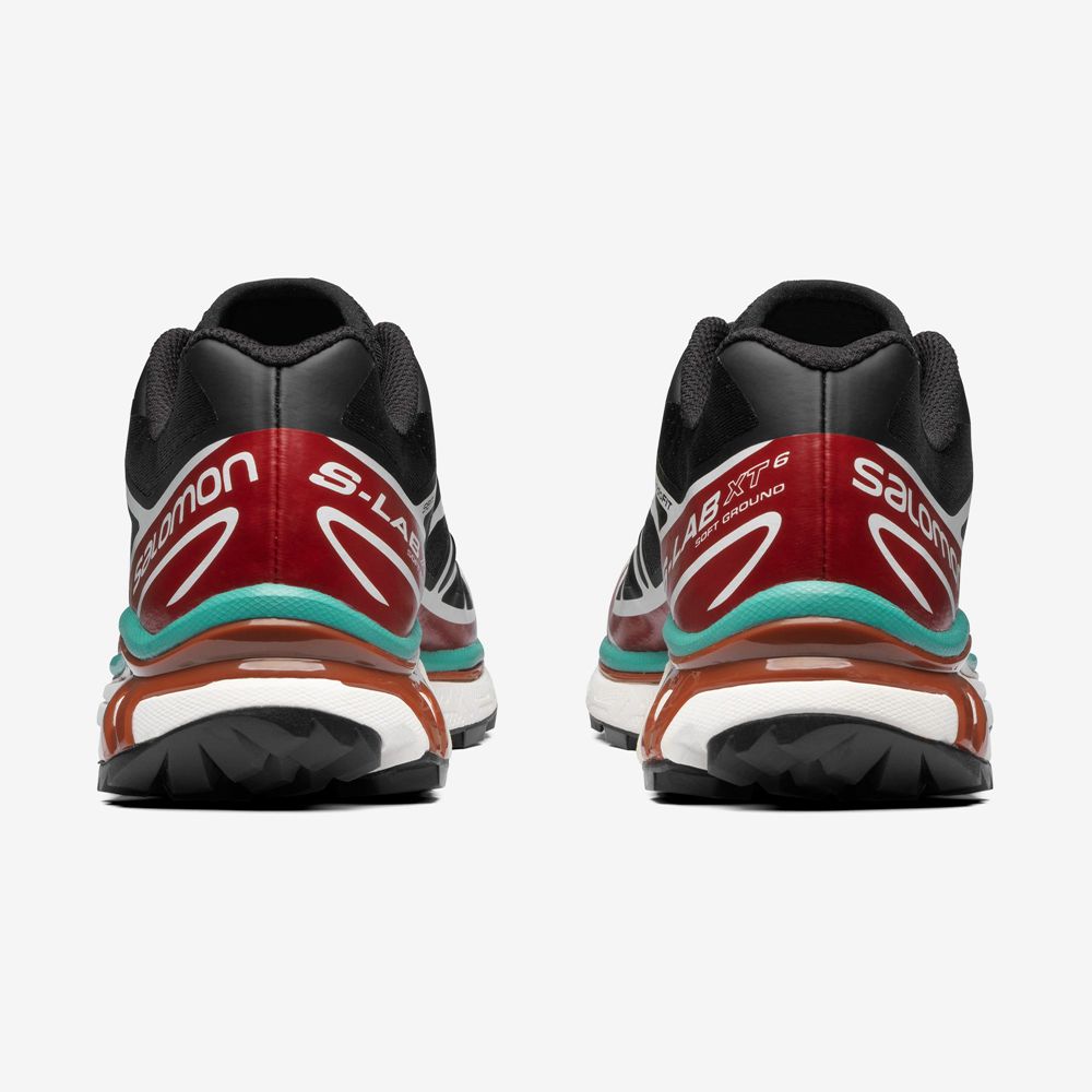 Men's Salomon XT-6 Sneakers Black / Red Orange | KXQJTU-867