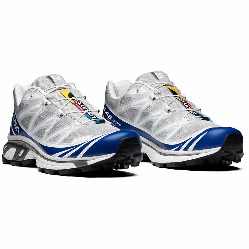 Men's Salomon XT-6 Trail Running Shoes Blue / White | CILVPK-501