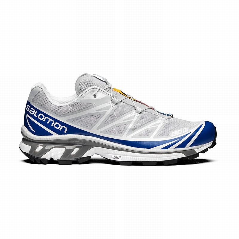 Men\'s Salomon XT-6 Trail Running Shoes Blue / White | CILVPK-501