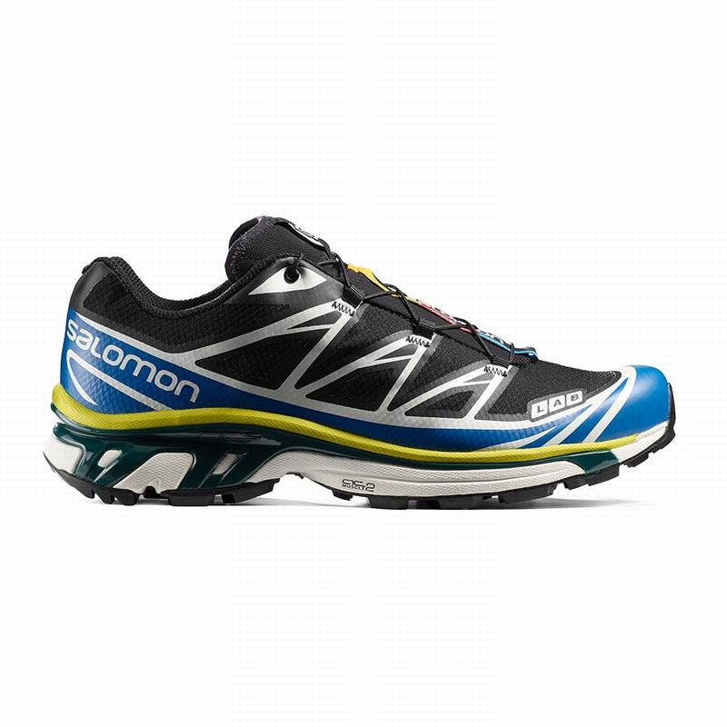 Men\'s Salomon XT-6 Trail Running Shoes Black / Blue | RZQBDU-243