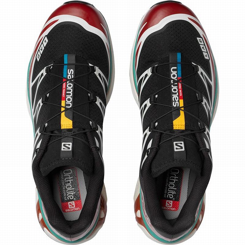 Men's Salomon XT-6 Trail Running Shoes Black / Red | VRFJTU-896