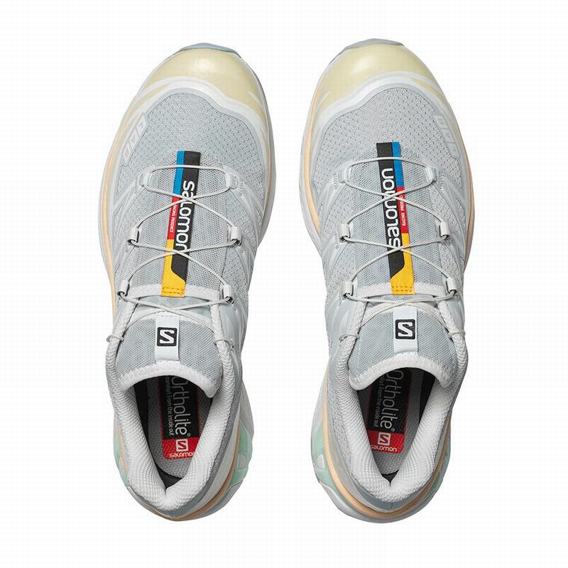 Men's Salomon XT-6 Trail Running Shoes Grey / Blue | TWARJP-628