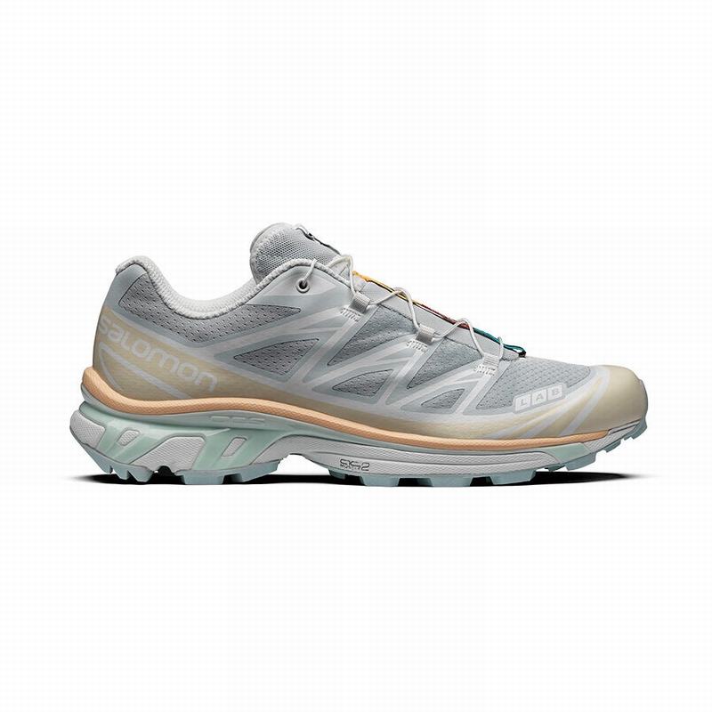 Men\'s Salomon XT-6 Trail Running Shoes Grey / Blue | TWARJP-628