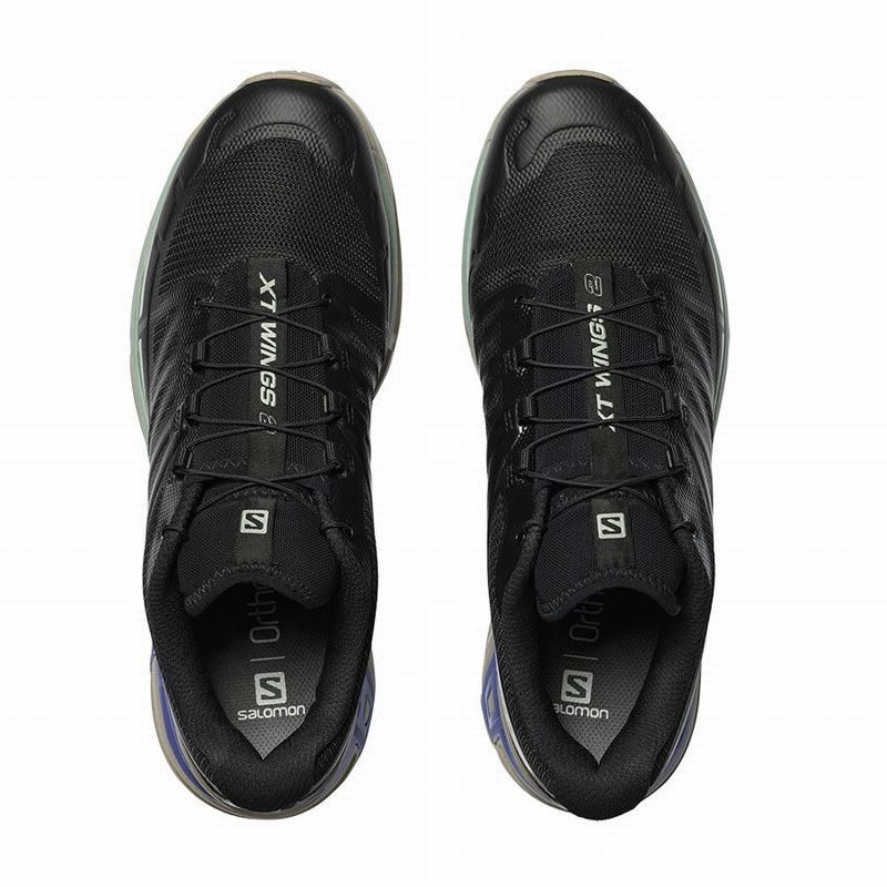 Men's Salomon XT-WINGS 2 Trail Running Shoes Black / Light Turquoise | NFXJRC-924