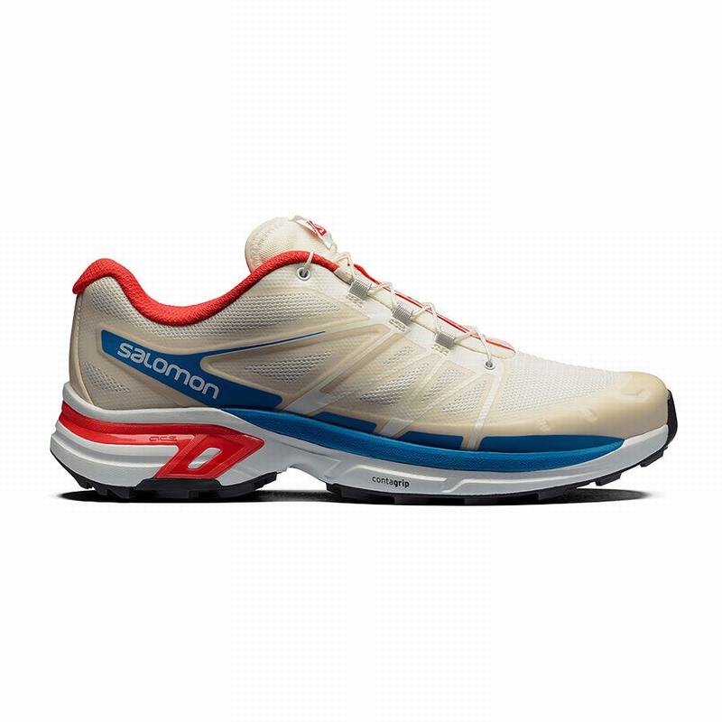 Men\'s Salomon XT-WINGS 2 Trail Running Shoes Beige / Red | OPEDJZ-145
