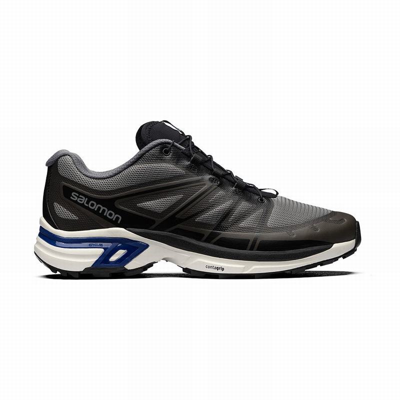Men\'s Salomon XT-WINGS 2 Trail Running Shoes Grey / Black | RHUBNS-780