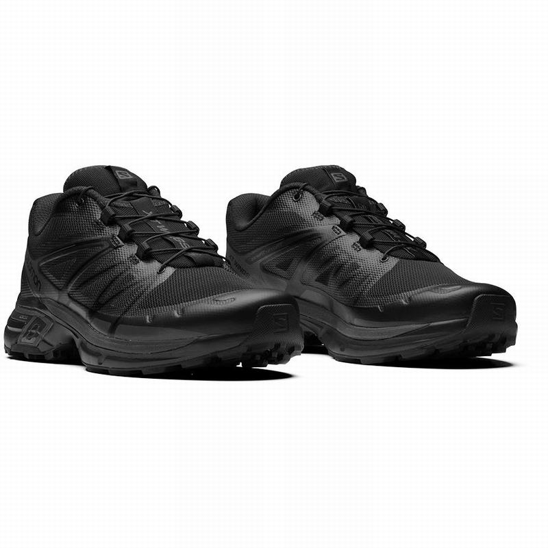 Men's Salomon XT-WINGS 2 Trail Running Shoes Black | SDOQZU-618