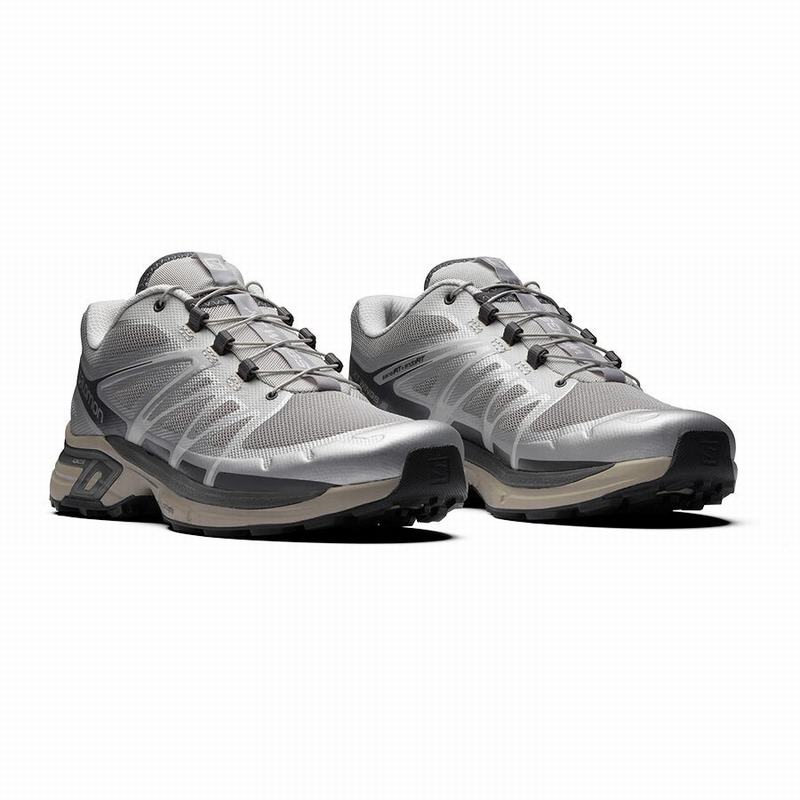 Men's Salomon XT-WINGS 2 Trail Running Shoes Silver / Grey | UIMSYR-861