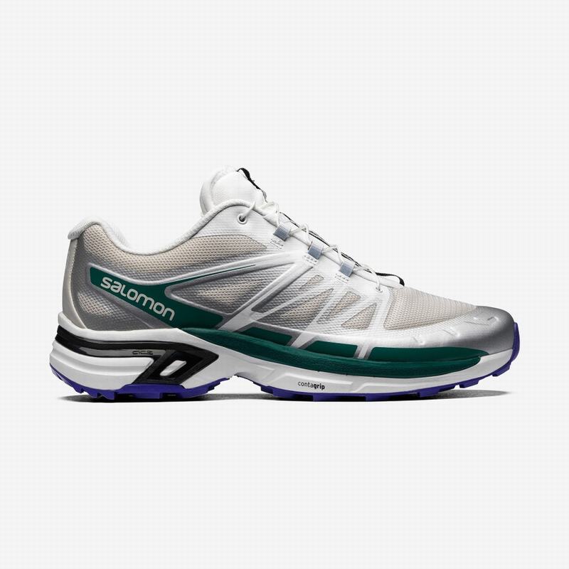 Men\'s Salomon XT-WINGS 2 Trail Running Shoes Grey / White | VANBQG-740