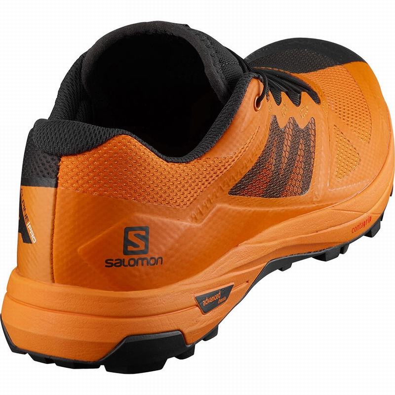 Men's Salomon X ALPINE /PRO Trail Running Shoes Dark Grey / Orange | FGJBLE-150