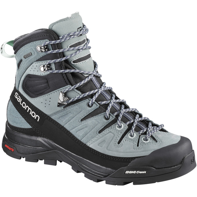 Men\'s Salomon X ALP HIGH LTR GTX W Hiking Boots Light Blue / Black | AVNDHM-691