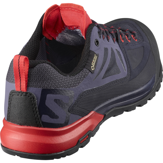Men's Salomon X ALP SPRY GTX W Hiking Boots Black / Coral | JQEYFU-407