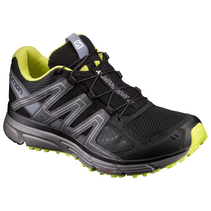 Men\'s Salomon X-MISSION 3 Trail Running Shoes Black / Silver | JRBFNC-467