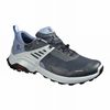 Men's Salomon X RAISE GORE-TEX Hiking Shoes Grey / Blue | HQJZIG-652
