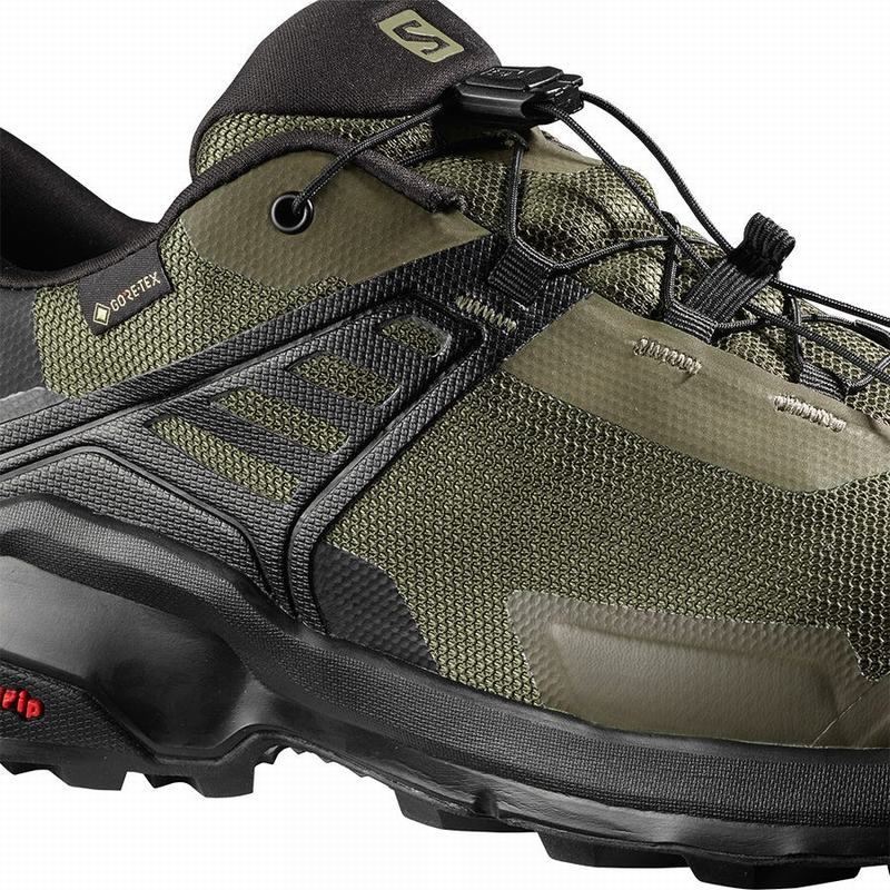 Men's Salomon X RAISE GORE-TEX Hiking Shoes Purple / Black | KJSQOX-301