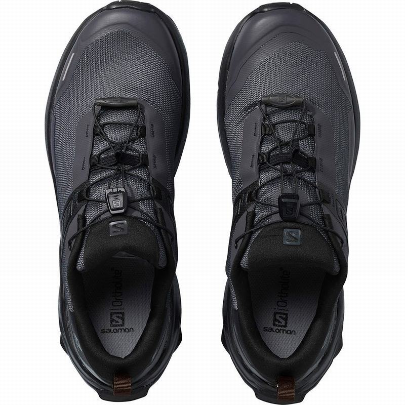 Men's Salomon X RAISE Hiking Shoes Dark Blue / Black | UJKTXQ-814