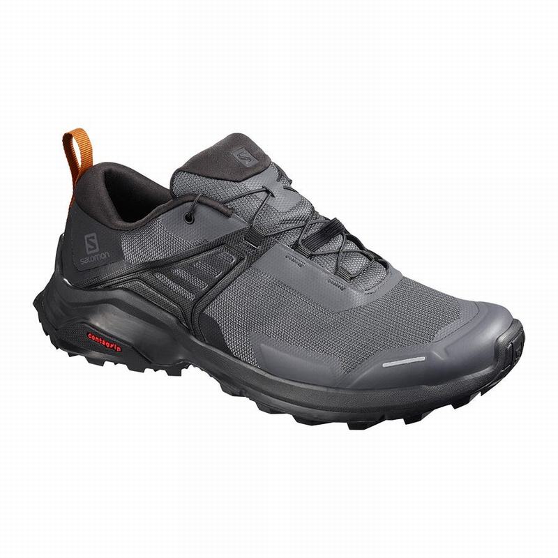 Men\'s Salomon X RAISE Hiking Shoes Dark Blue / Black | UJKTXQ-814