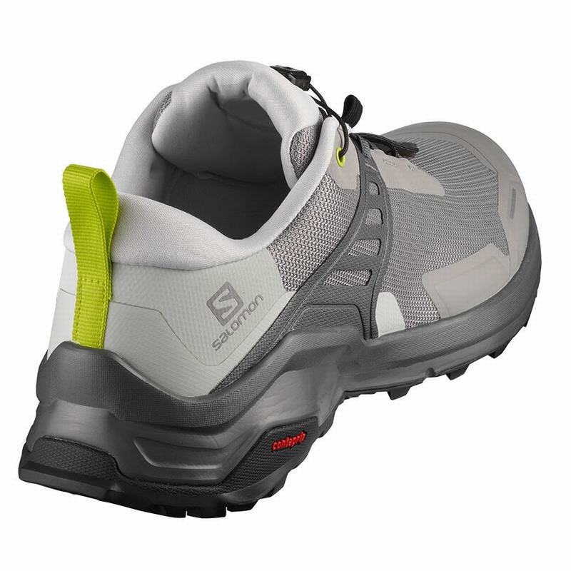 Men's Salomon X RAISE Hiking Shoes Grey / Light Green | FZJRLY-457