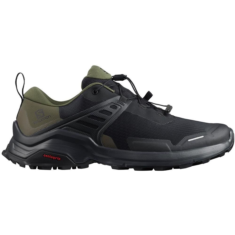 Men\'s Salomon X RAISE Trail Running Shoes Black | KLWEMA-503