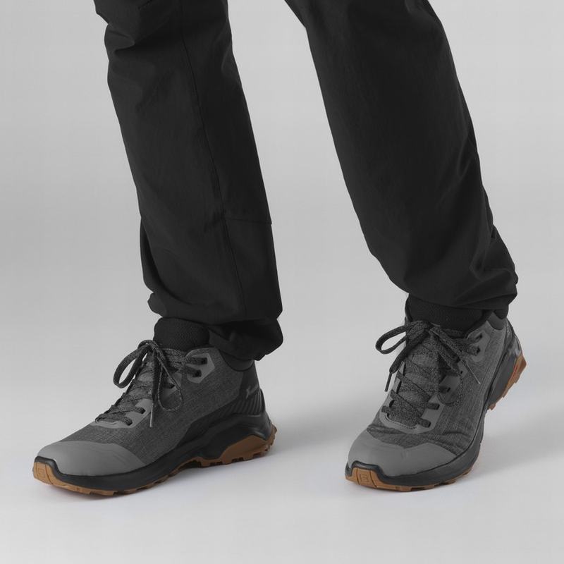 Men's Salomon X REVEAL CHUKKA CLIMASALOMON WATERPROOF Winter Boots Black | BOVQLK-167