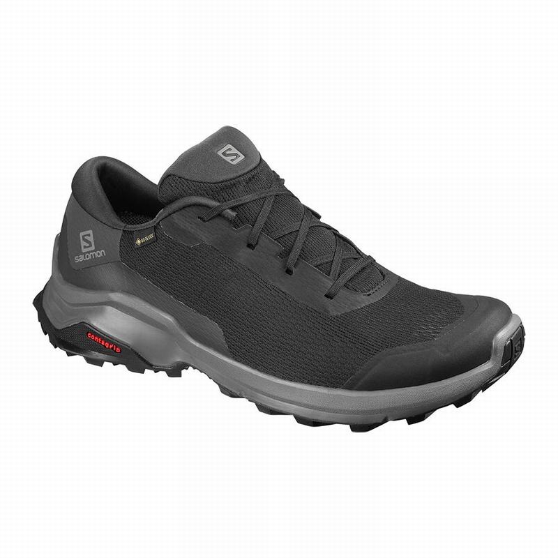 Men\'s Salomon X REVEAL GORE-TEX Hiking Shoes Black | BVIWAN-508