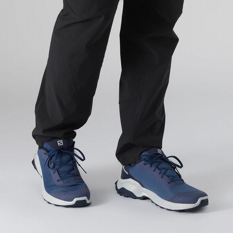 Men's Salomon X REVEAL Hiking Shoes Navy / Navy | FPVHJS-608