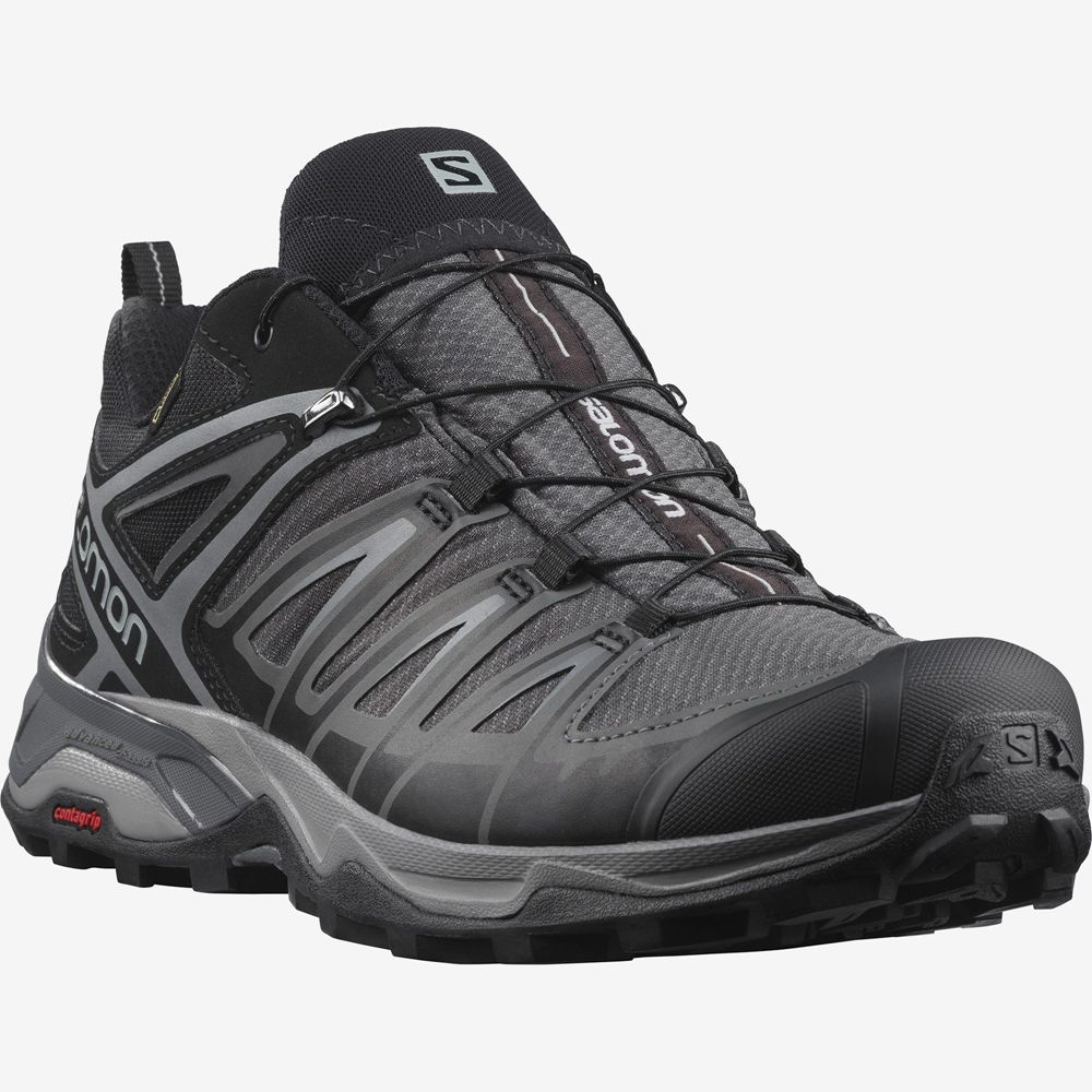 Men's Salomon X ULTRA 3 GORE-TEX Hiking Shoes Black | ICXRJK-786