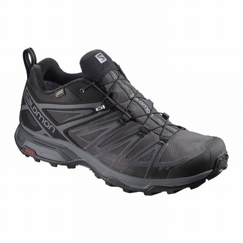 Men\'s Salomon X ULTRA 3 GORE-TEX Hiking Shoes Black | SMRQEH-948
