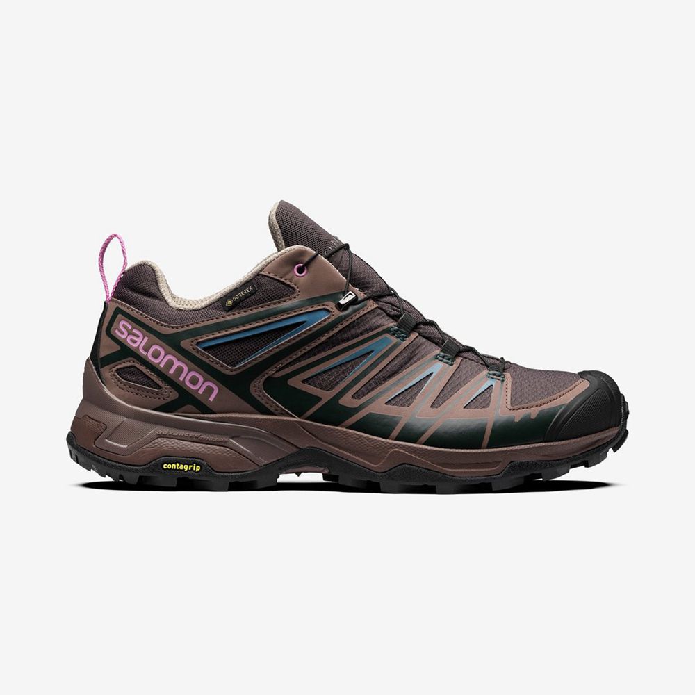 Men\'s Salomon X ULTRA 3 GTX FOR BETTER Hiking Shoes Orchid | ANSBWU-967