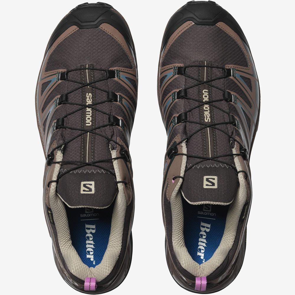 Men's Salomon X ULTRA 3 GTX FOR BETTER Sneakers Chocolate | YPVKLI-952