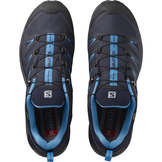 Men's Salomon X ULTRA 3 GTX Hiking Shoes Black | FXOBHS-807