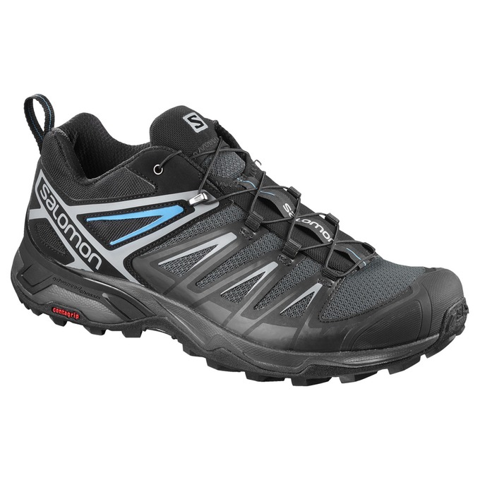 Men\'s Salomon X ULTRA 3 Hiking Shoes Silver / Black | EVPKRX-840