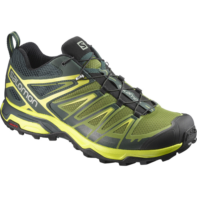Men\'s Salomon X ULTRA 3 Hiking Shoes Yellow / Black | EJMARO-260