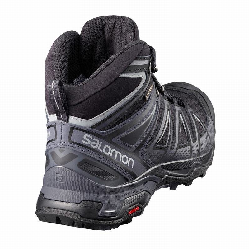 Men's Salomon X ULTRA 3 MID GORE-TEX Hiking Boots Black | FZEMUH-794